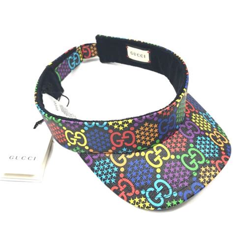 gucci psychedelic visor|Gucci visor football.